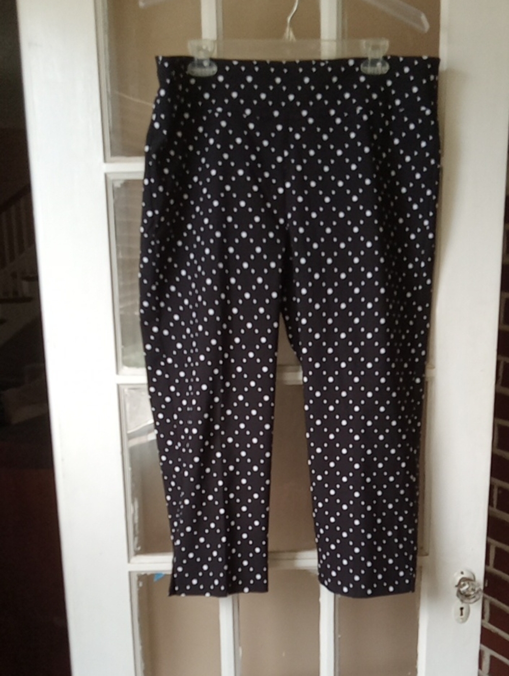 Zac & Rachel Black Polka Dot Cropped Pants
